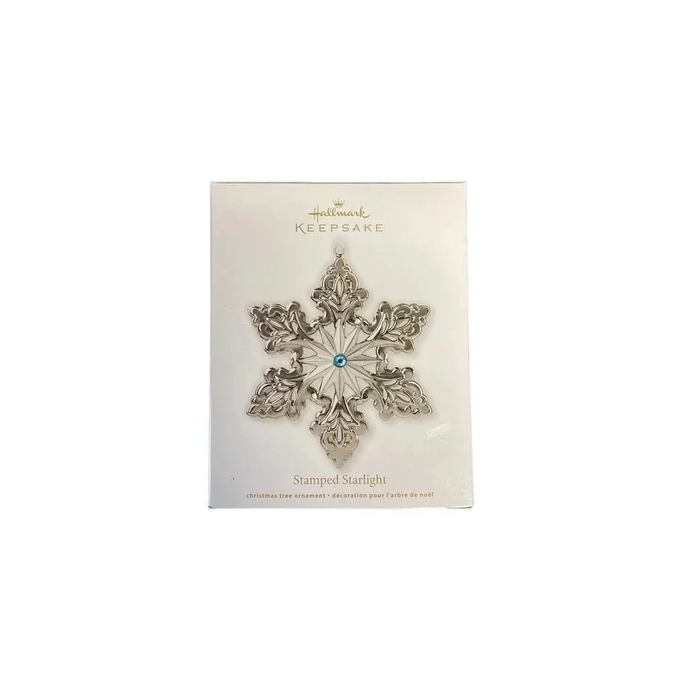 New in Box Keepsakes Hallmark‎ Stamped Starlight Ornament